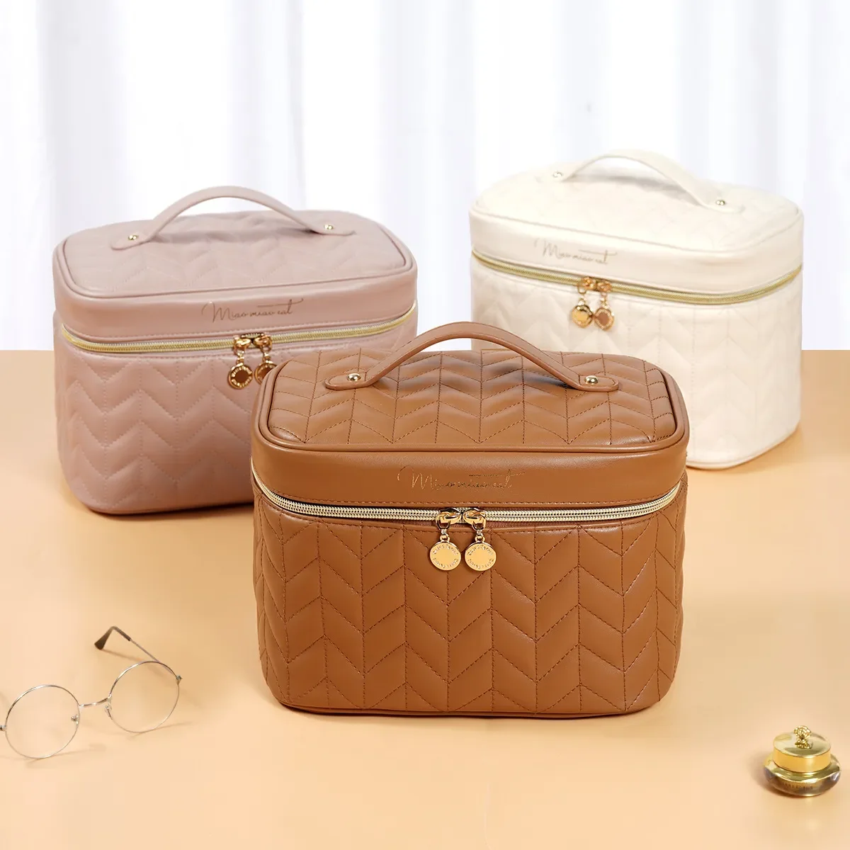 

Makeup Toiletry Up Women For Luxury Bag Travel Female Storage Organizer PU Toiletry Box Make Cosmeticcase Kit Bags Lady Pouch