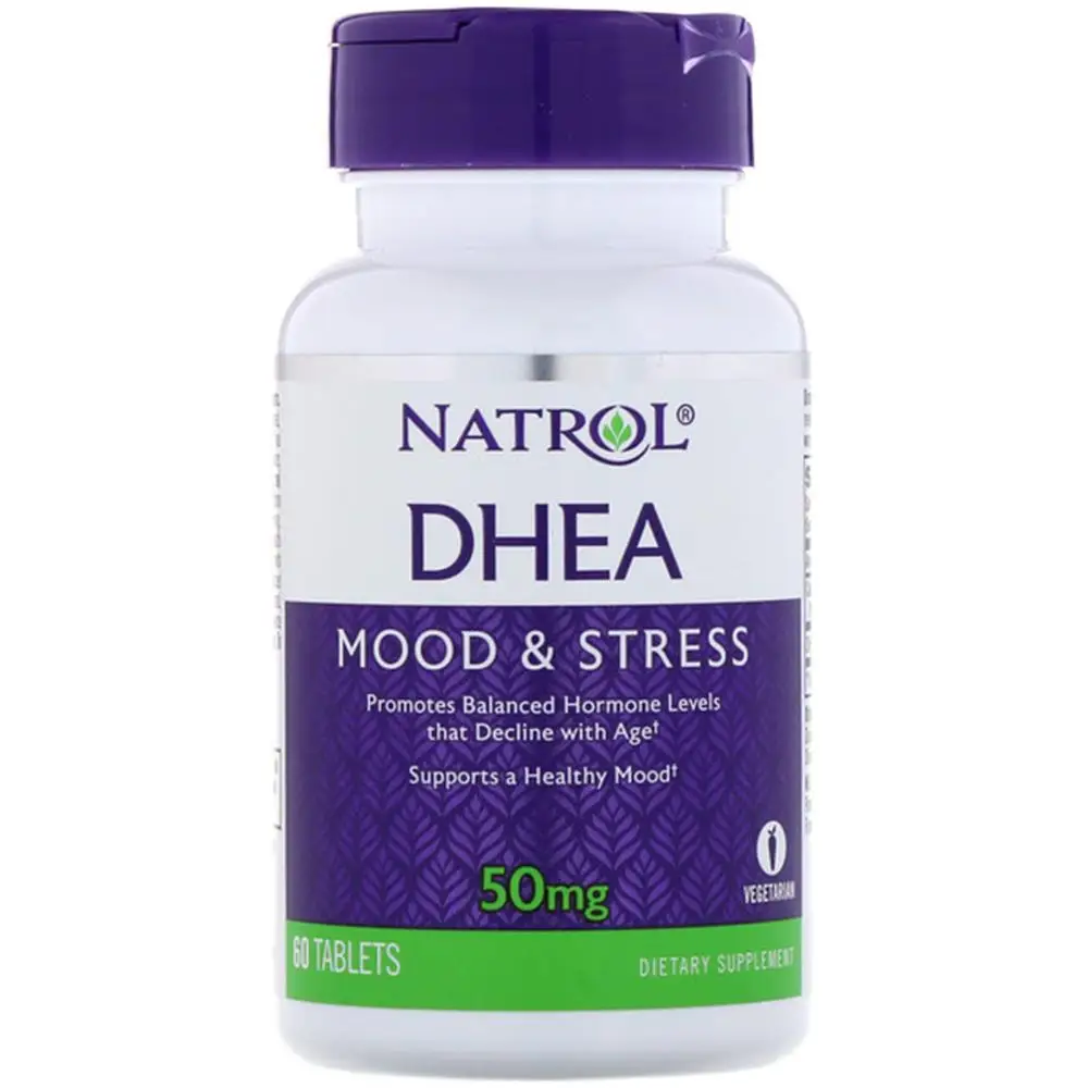 

Natrol DHEA Mood & Stress 50mg*60pcs Calcium Promote Balanced Hormone Levels That Decline With Age