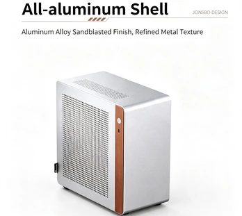 Фото Корпус для ПК NV10 из цельного алюминия, форм-фактор Mini ITX, портативный корпус для настольного компьютера формата A4, компактный корпус для небольшого компьютера. №4