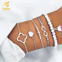 5pcs 2022 summer bracelets for women goth jewelry sets gift for girlfriend novelties 2022 trend sales with free shipping
