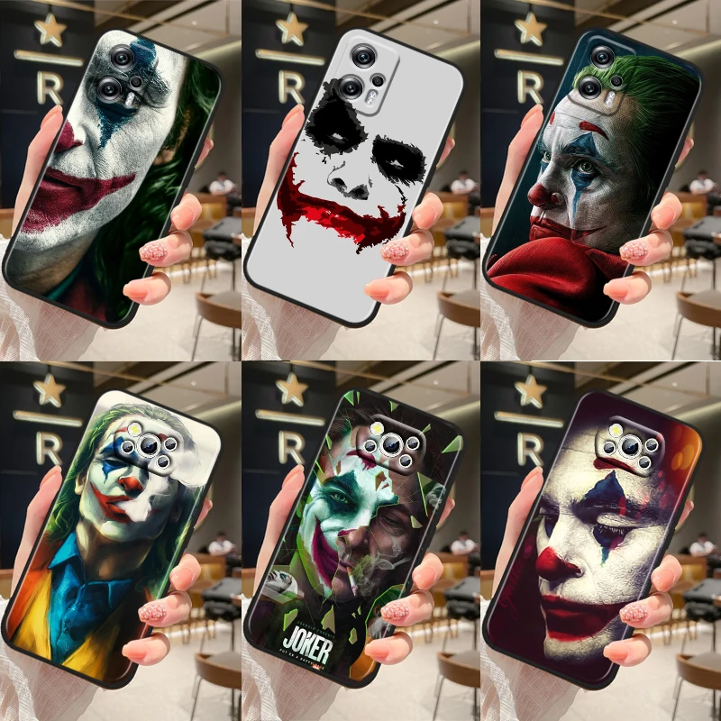 

Anime Cool Joker For Xiaomi Poco M5 M4 X4 X3 F3 GT NFC M3 C3 M2 F2 F1 X2 Pro Silicone Black Phone Case Cover Fundas Coque Capa