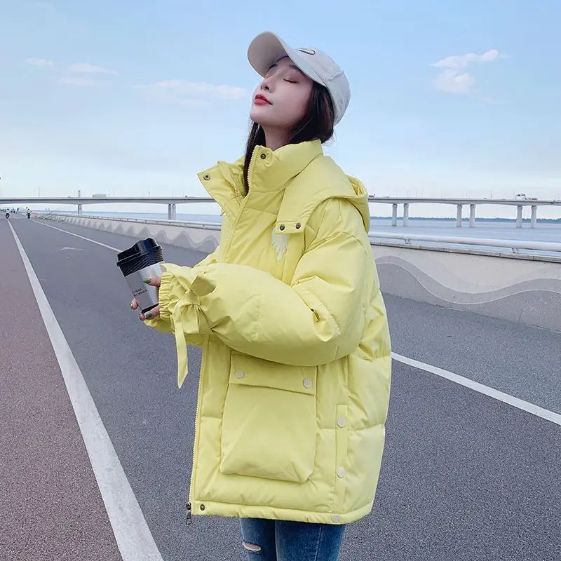 New Winter Coat for Women Coats Parkas Jackets Oversize Hooded Cotton Padded Jacket Korean Fashion Warm Thickened Bread Jacket