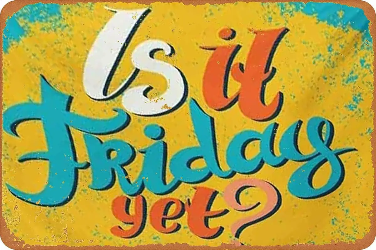 s t Frdy Yet Vntge Tn Sgn Home Wll Декор комнаты для домашнего офиса Спальня Lvng Metl Забавный