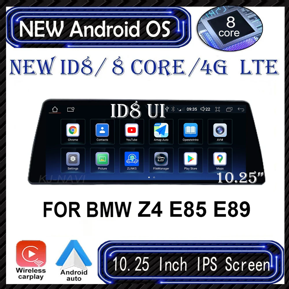

10.25" Android 13 For BMW Z4 E85 E89 2002 - 2019 Car Radio ​Multimedia Player Carplay GPS Navigation IPS Screen Head Unit