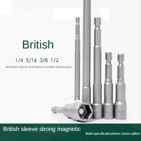 british air screwdriver socket head outer 6 hexagon electric screwdriver driver head 14 5 16 38 12 sockets track set