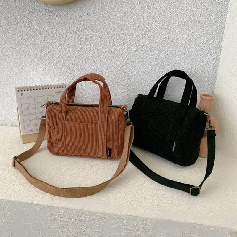 

Women Designer Handbag 2022 Fashion Shoulder Shopper Bag Retro Women Crossbody Bags Corduroy Tote Bag Travel Phone Pouch