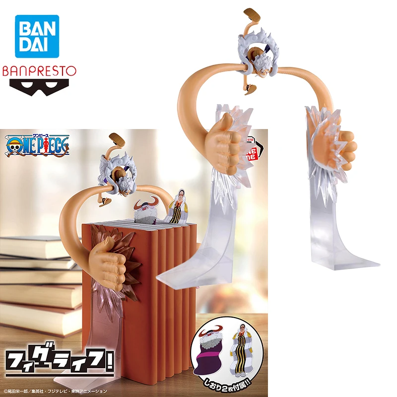 Фото В наличии: Фигурки Bandai Spirits Fig Life! Фигурка Monkey D. Луффи из One Piece - Gear 5 - том 5, модель аниме-персонажа, украшение для рабочего стола, подарок №1