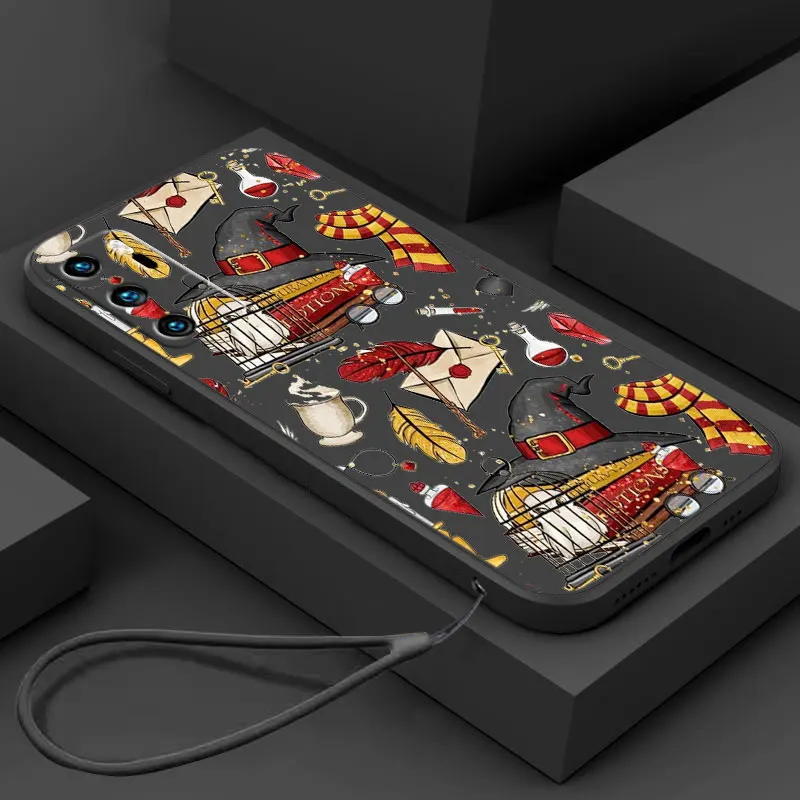 

H-Harry P-Potter Anime Phone Case For OPPO A72 A57 A54S A53S A52 A31 A16S A9 A5 A1K A12 AX7 F21 F9 A5 Liquid Rope Funda Cover