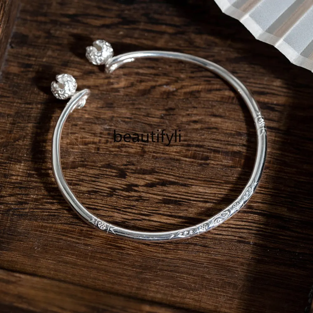 

Женский браслет с колокольчиком yj S999 из чистого серебра