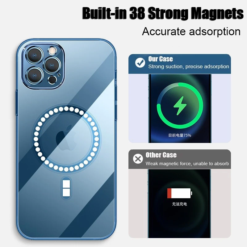 Чехол для телефона из ТПУ с магнитным покрытием беспроводного зарядного