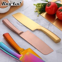 12pcs 6 3 inch kitchen knives stainless steel chef knife rainbow fruit vegetable chopping knife kitchen utensil cooking cleaver