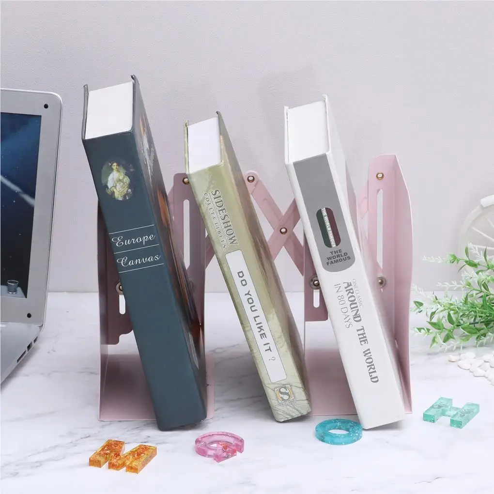 

Hotel Telescopic Bookend Folding Book Stand Books Holder Organizer
