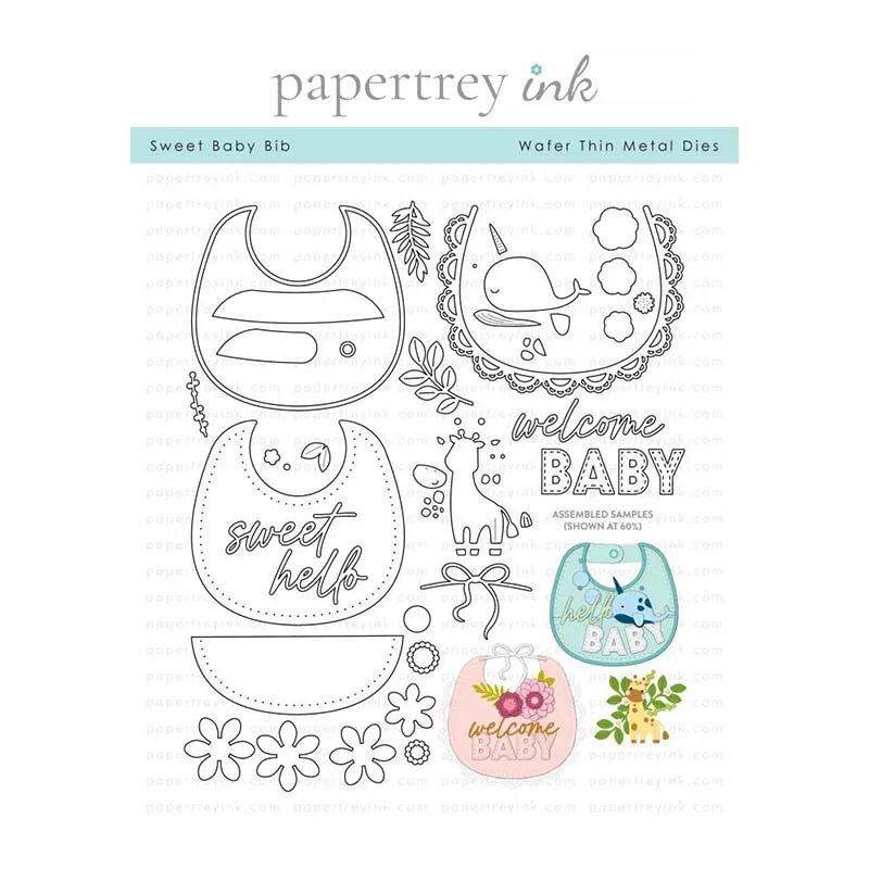 

Sweet Baby Bib Metal Cutting Dies Stencil Craft Die Cut for Scrapbooking Mold Border Mould Decor Handmade Punch Template Model