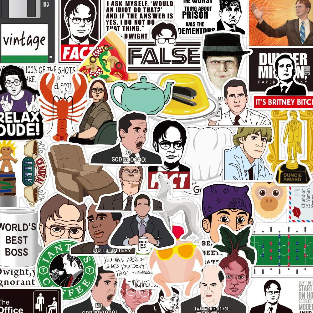 

10/50Pcs Classic TV Show The Office Stickers For Motorcycle Notebook Computer Car DIY Children' Toys Guitar Refrigerator