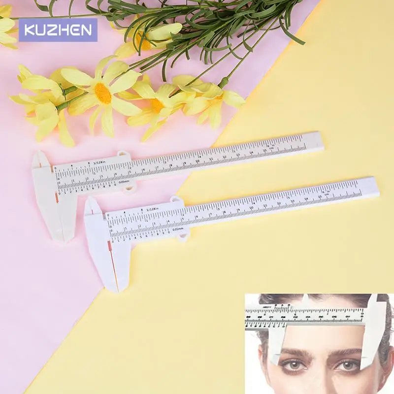 

Portable 150MM Plastic Eyebrow Measuring Vernier Caliper Tattoo Microblading Caliper Ruler Permanent Makeup Measurement Tool