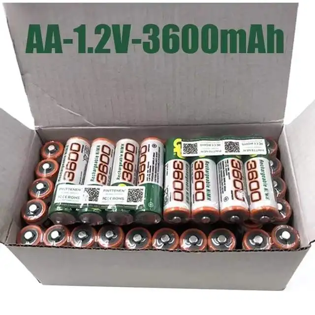 

Aa Rechargeable Battery Pilas Recargables Aa 3600mah 1.2V Ni-mh AA Battery Batteries Only Bundle 1 Cn(origin) 4-28 CE