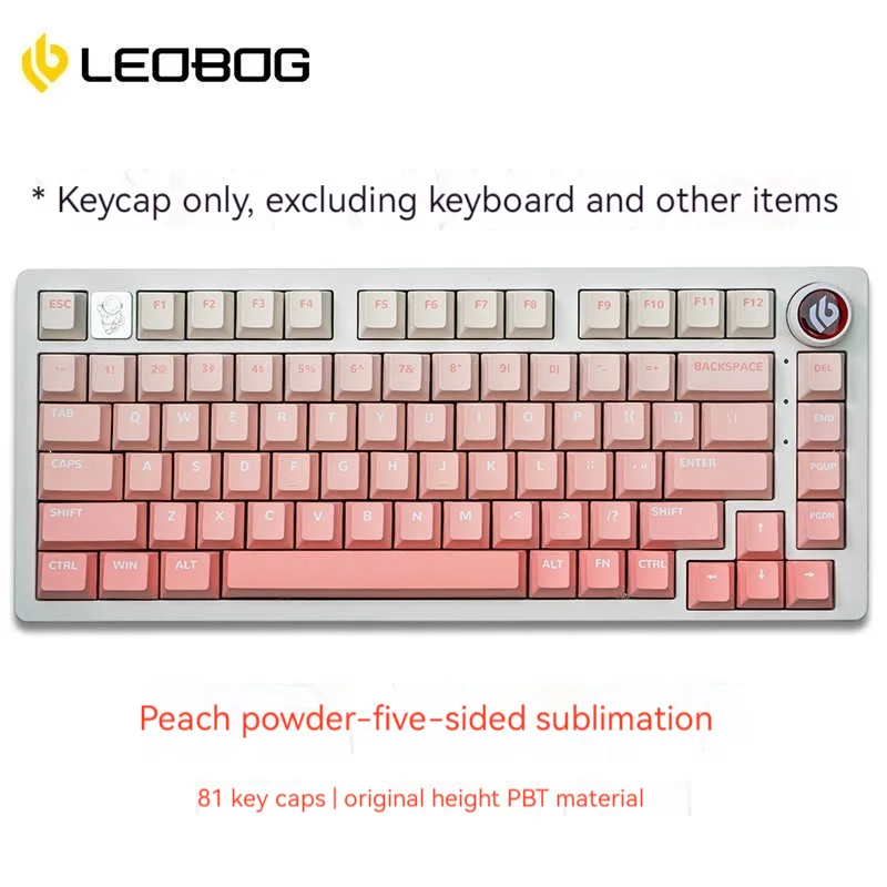 Leobog Hi75 набор механической клавиатуры 81 колпачок клавиш Pbt термосублимация