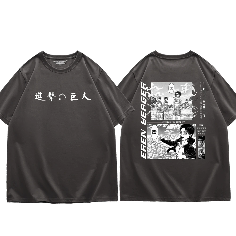 hot sale attack on titan t shirt men women fashion trend brand summer couple t shirts japanese streetwear anime popular tshirts free global shipping