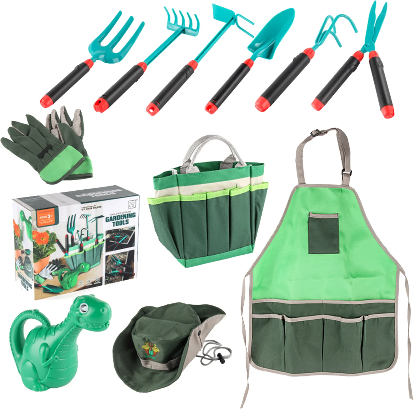 

Kids Gardening Tool Set 11 Pieces Kids Garden Toys Kids Gardening Tools Include Watering Can Gardening Gloves Hand Rake Shovel