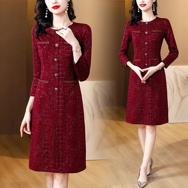 Корейское роскошное универсальное нижнее платье женское осеннее мини-платье в