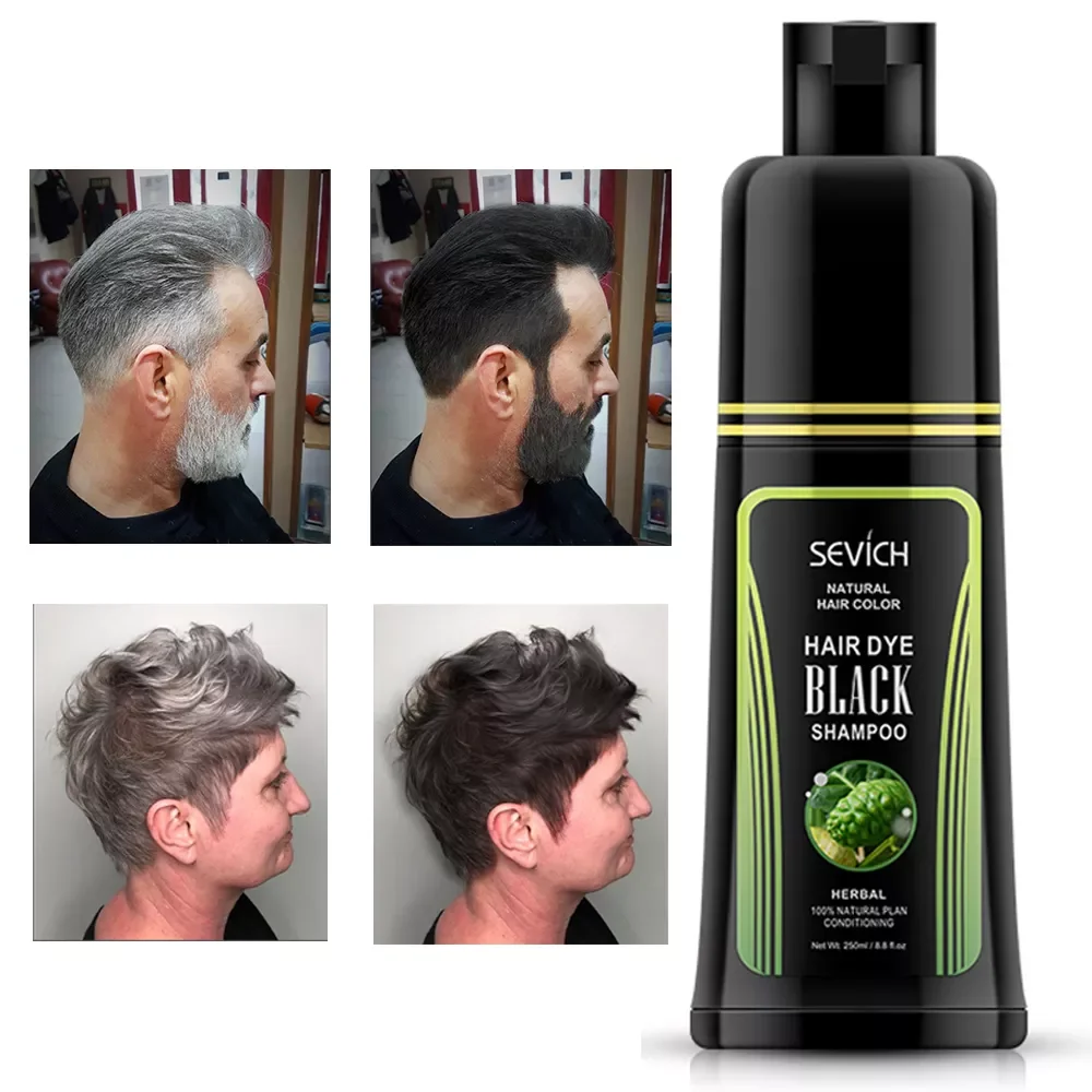 2023 Natural Fast Hair Dye Only 5 Minutes Noni Plant Essence Black Hair Color Dye Shampoo For Cover Gray White Hair