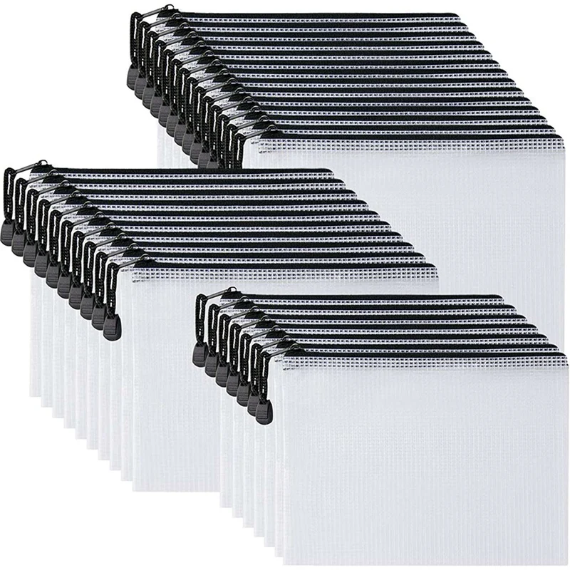 

Сетчатая Сумка B6 на молнии, водонепроницаемая сумка на молнии для школьных и офисных принадлежностей, пазлы и Органайзеры для хранения игр, ...