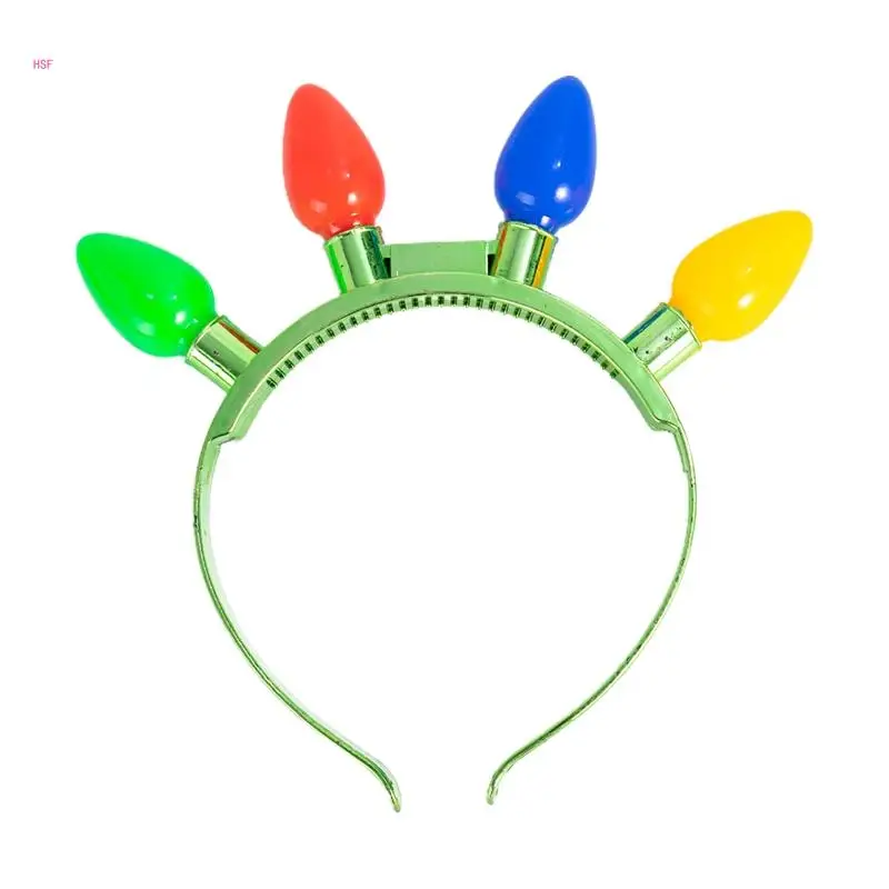 

1 шт., светодиодная повязка на голову в канун Рождества и Нового года с праздничным рождественским мигающим светодиодом