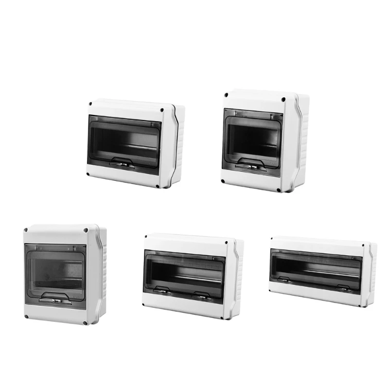 

3/5/8/12/18Ways Plastic Distribution Box Clear Lid Power Distribution Protections Box IP65 Waterproof DropShip