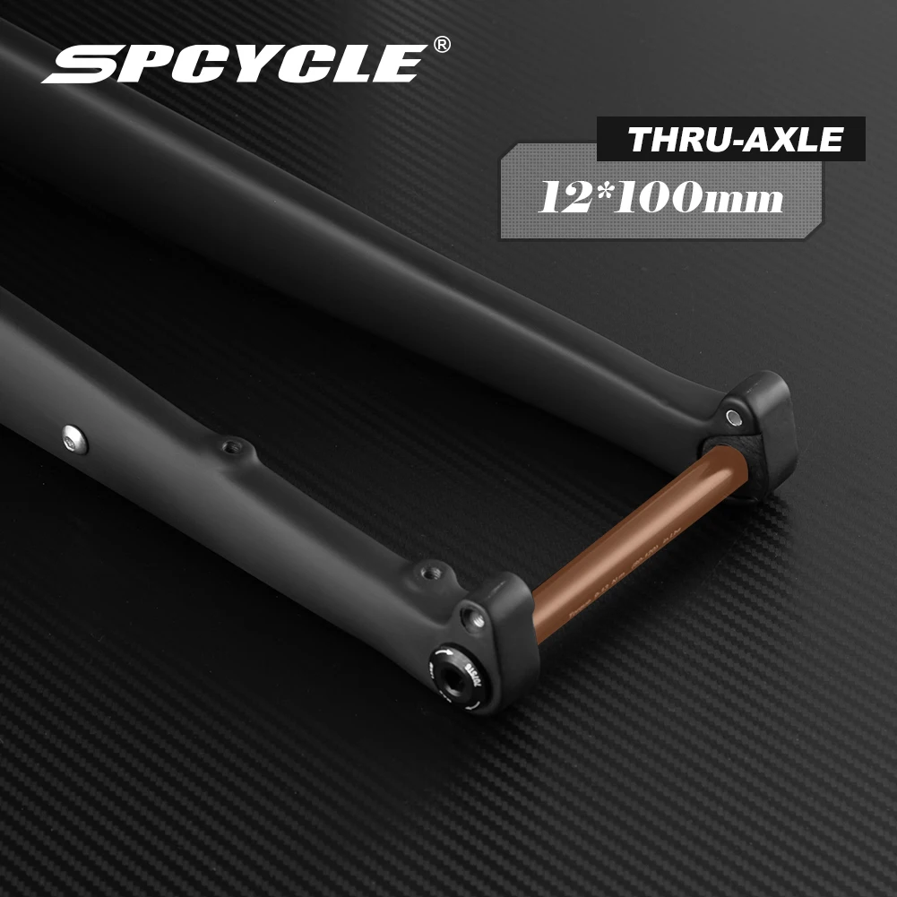 Полнокарбоновая вилка для гравия Spcycle 1-1/8 прямые стандартные тормозные вилки 700C