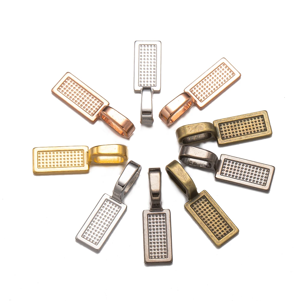 20 шт. 8x26 мм Тибетский сплав прямоугольная плоская подставка Висячие ложки кабошон Соединительная вешалка «сделай сам» ожерелье серьги изготовление ювелирных изделий