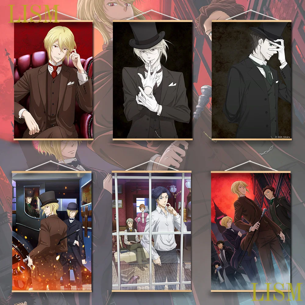 

Moriarty The Patriot William James Moriarty Anime Poster manga picture with solid wood hanging scroll with canvas painting