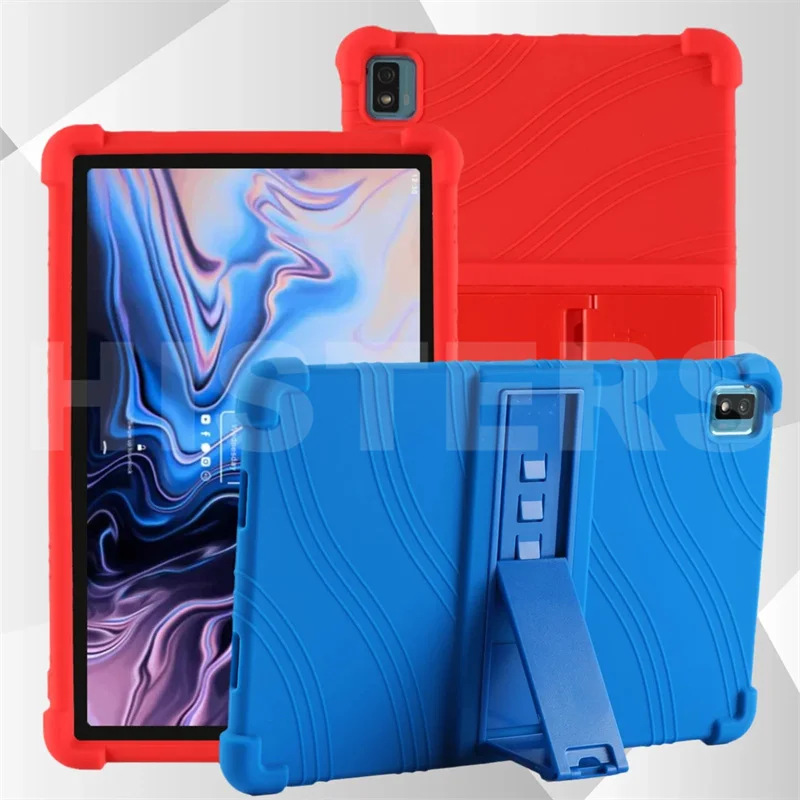 

4 Cornors Thicken Silicon Cover Case with Kickstand For TCL 10 TabMax Tab Max 4G WiFi 9295G 9296G 10.36" Tablet Protective Funda