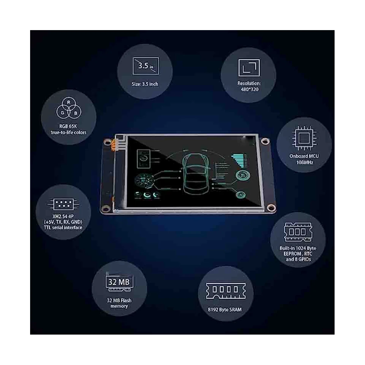 NEXTION HMI ЖК сенсорный дисплей NX4832K035 3 5-дюймовый резистивный Улучшенная серия UASRT TFT
