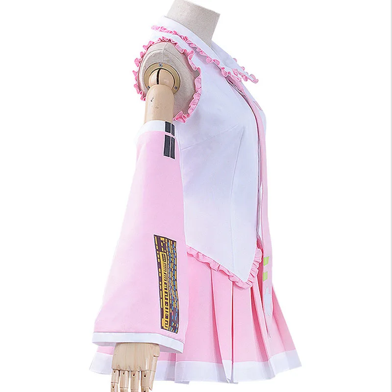 Miku Cosplay Costumes Japan Anime Midi Dress Beginner Future Miku Cosplay Female Halloween Carnival Party Blue Pink Wig