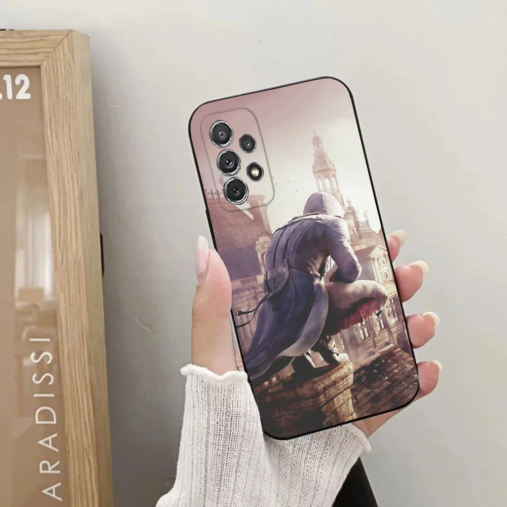 Чехол для телефона Samsung Galaxy A20 A21s A22 A31 A32 A52 A53 A72 73 A80 A91Soft A-Assassins C-Creeds черный чехол