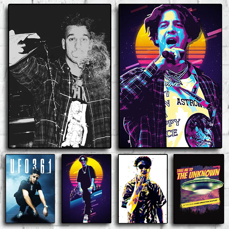Немецкая звезда рэпера Ufo361 модные ретро плакаты Картина на холсте и принты