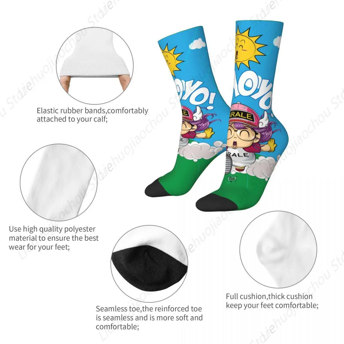 Новые мужские носки повседневные Arale Unchi-kun полиэстер Dr Slump аниме скейтборд