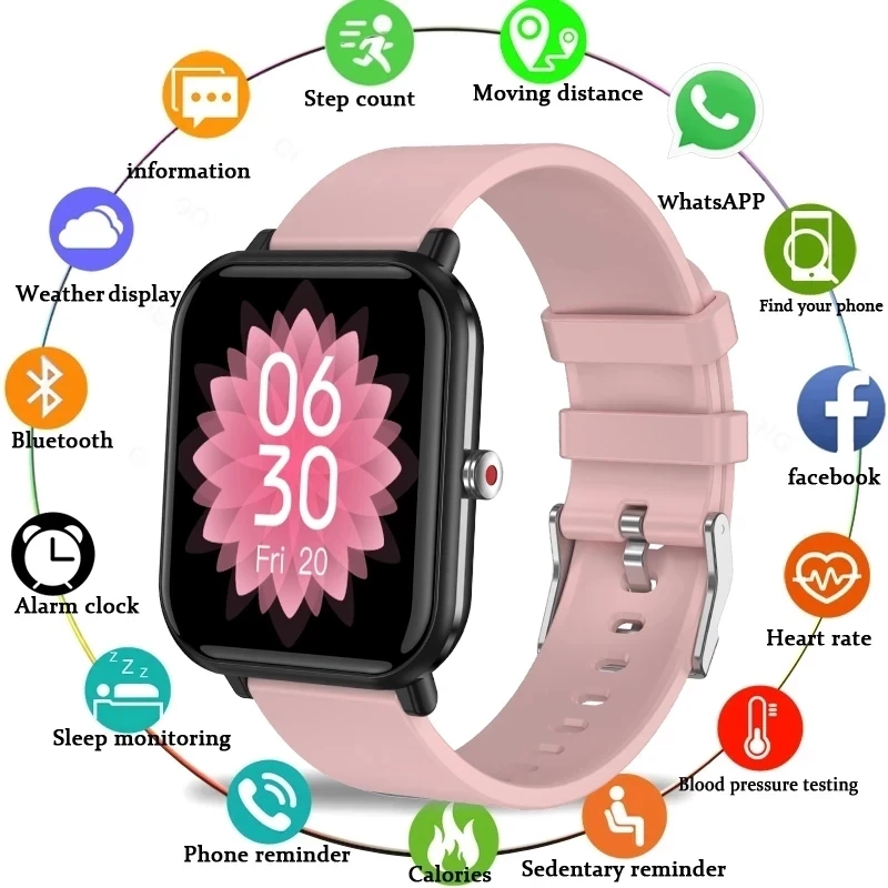 

2022 New Smart Watch Women 1.7"TFT HD Full Touch smartwatches Womens Sport Fitness Tracking Smart Bracelet For Android IOS +Box