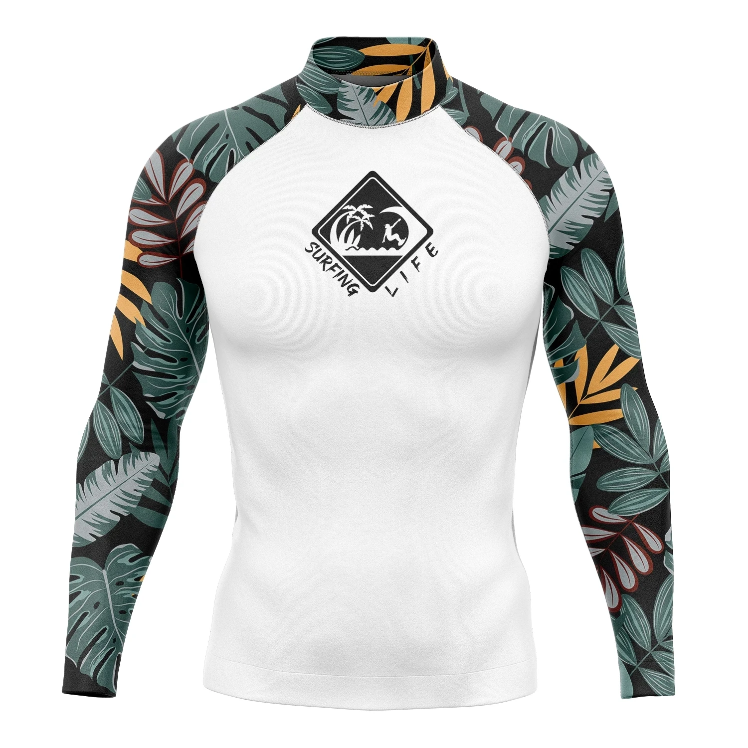 

Surfing Swimming Diving T-Shirts Tight Long Sleeve Rash Guard Swimwear Quicke Dry Men's Surf Clothing Beach Floatsuit Tops
