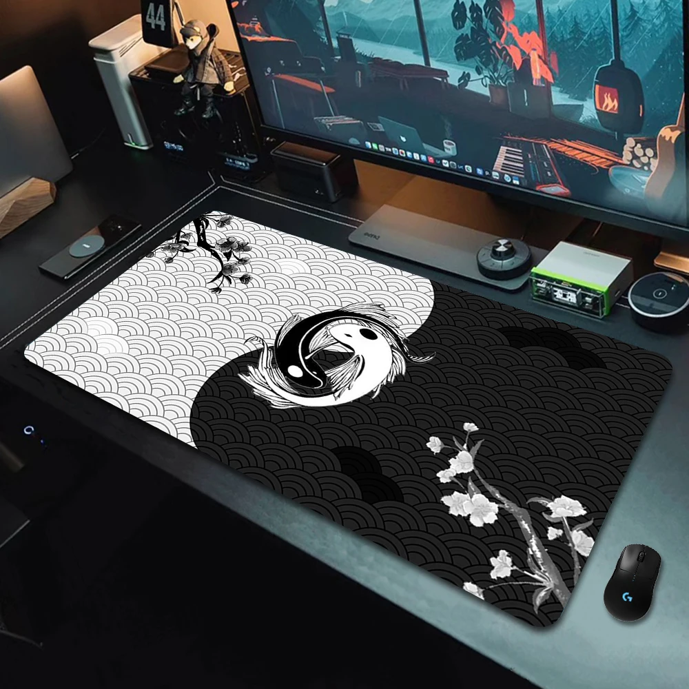 

Mousepad Gaming Accessories Fish Taichi коврик для мыши Mouse Mat Anime Large Mouse Pad Gamer Mausepad Deskmat Tapis De Souris