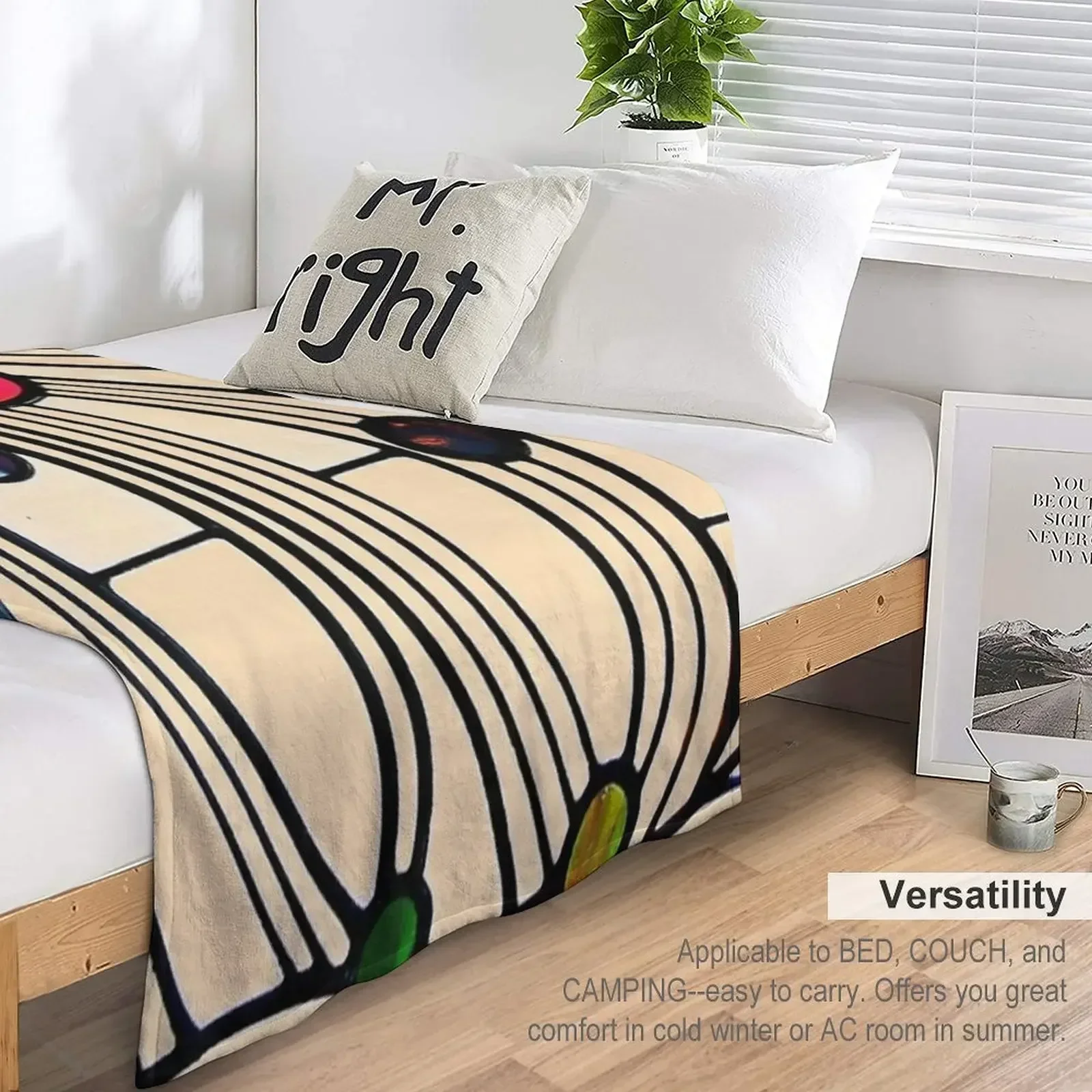 Одеяло Charles Rennie Mackintosh с цветочным дизайном окна движущееся мягкое клетчатое