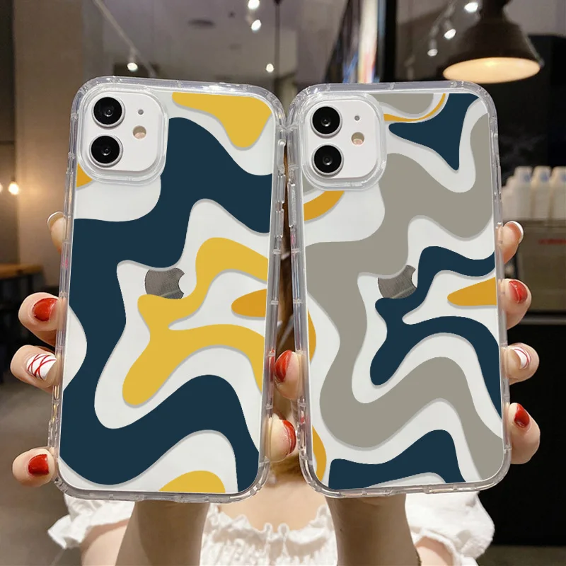

Swirl Abstract Case For Samsung S23 S22 Ultra S20 S21 Plus S21 FE Cover Galaxy A53 A52 A73 A72 A71 A32 A51 A14 A13 Clear Funda