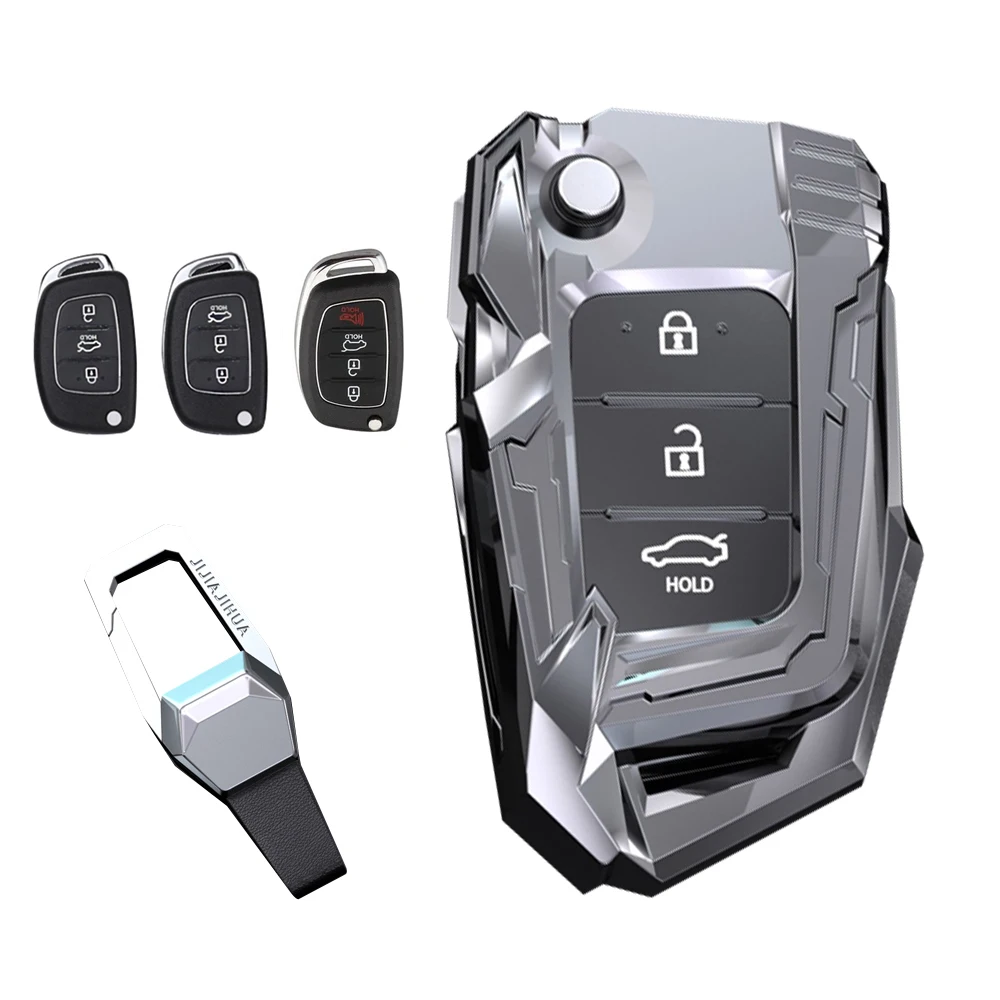 

Metal Car Key Shell Case Cover fit for 2014 2015 2016 2017 Sonata (not for smart keys)