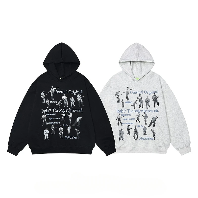 Женская свободная куртка с капюшоном Mu Xi серый свитер американской уличной