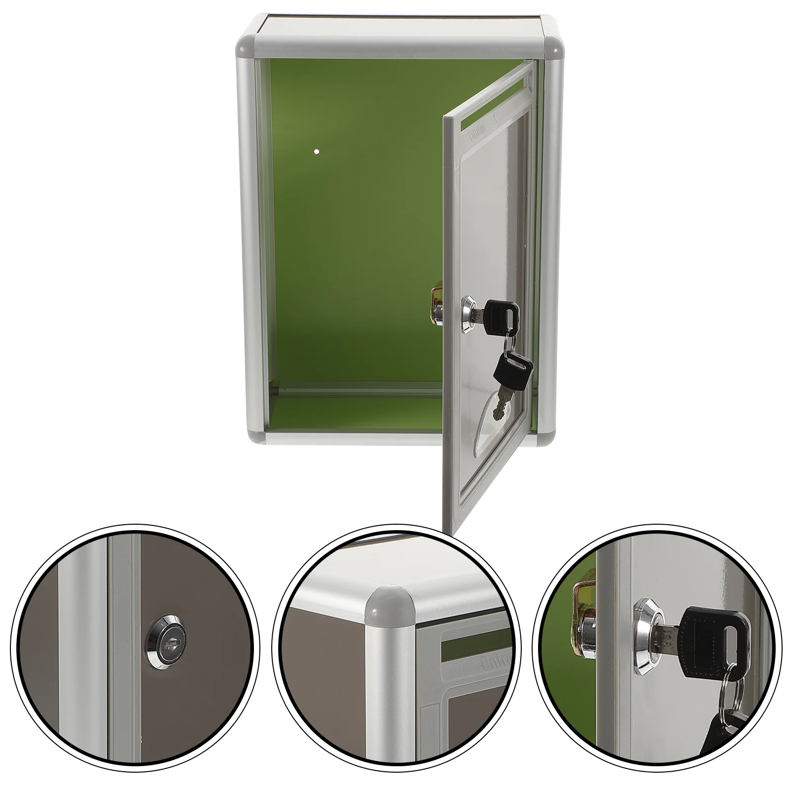 

Box Suggestion Mailbox Wall Lock Drop Mounted Mail Locking Donation Boxes Metal Post Hanging Ballot Alloy Mount Steel Stainless