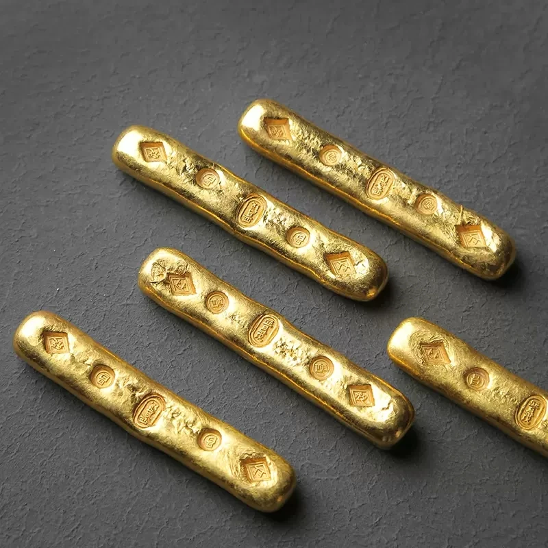

Antique Gilded Small Gold Bar (Lichang Jinpu)