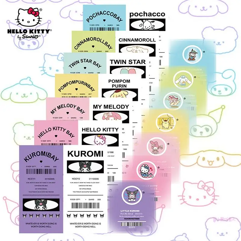 

20Pcs Anime Sanrio Hello Kitty Seal Sticker Kuromi Cinnamoroll My Melody Diy Commodity Sealing Label Decoration Supp