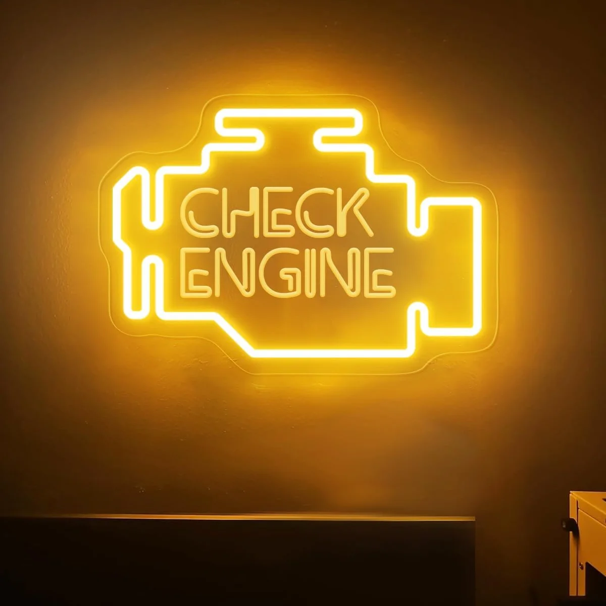 

Неоновая Вывеска Для Автомобиля, Светодиодная Неоновая Подсветка Для Проверки Состояния Двигателя, Декор Для Стен Гаража