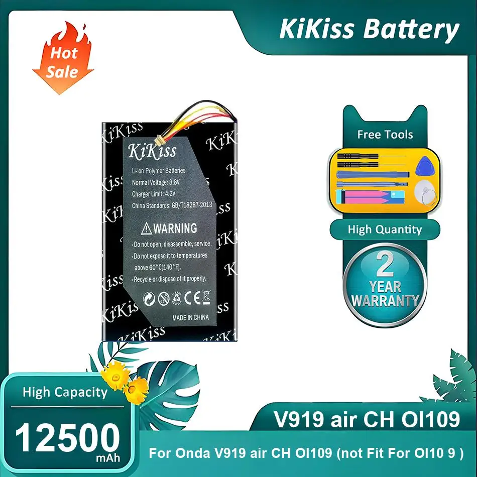 Фото Аккумулятор KiKiss для Onda V919 air CH OI109 (не подходит для OI10 9), V919 air CH OI109, 12500 мАч №1