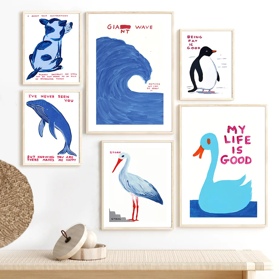 Настенная картина с изображением Дэвида шригли айсберга пингвина волны постеры